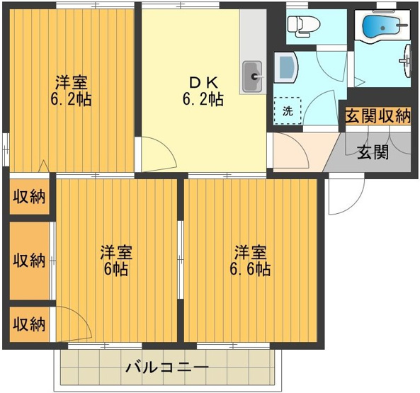【間取り】 | アニバーサリーB