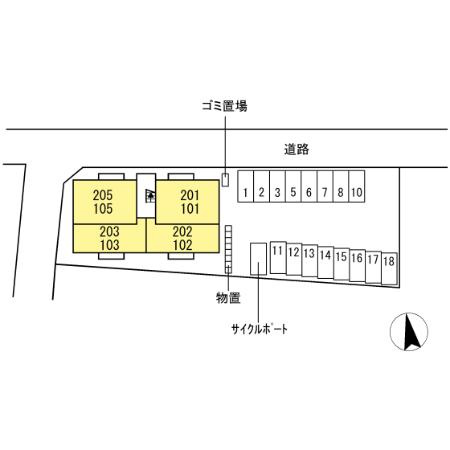 椿（ツバキ）の区画図