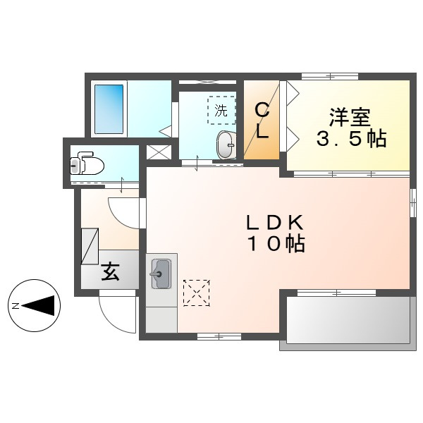 エスポワール真壁Ａの間取り