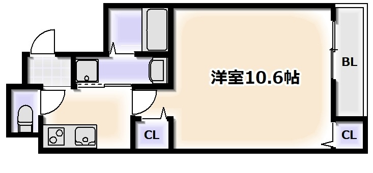 フジパレス山之内Ⅱ番館の間取り