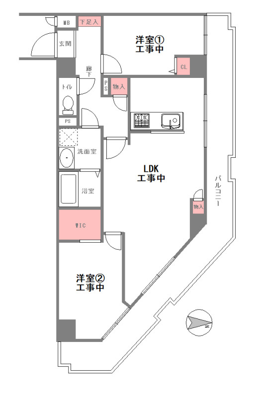 サントピア尼崎Ⅱの間取り