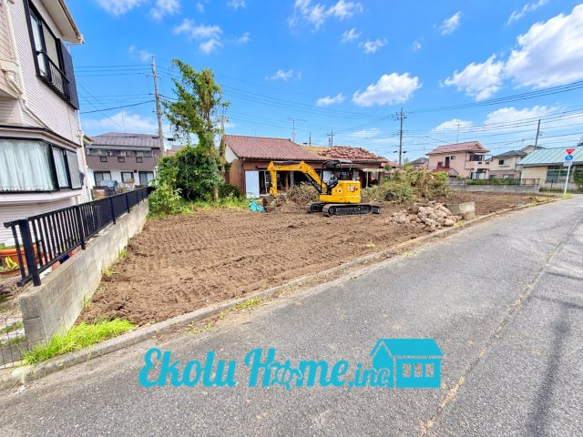 土地　あきる野市渕上 全4区画　B区画の外観|造成中写真 （2026年10月撮影）
※空はCG加工しています。