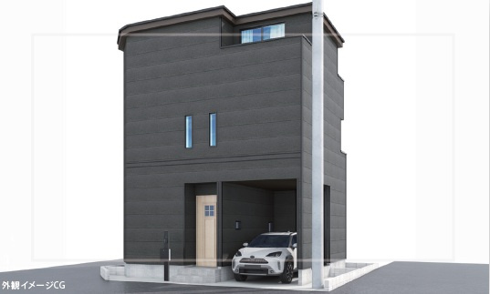 【外観パース】 | ふじみ野市北野2丁目　新築一戸建住宅　全1棟　（ふじみ野店） | 東武東上線「上福岡」駅徒歩9分の好立地！