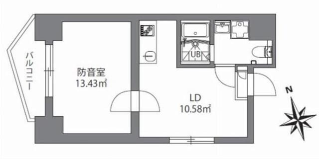 アズミュージック新宿御苑の間取り