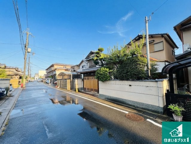 京都市西京区上桂大野町　第1期　売土地の前面道路含む現地写真|周辺は落ち着いた街並みの住宅地！子育てがしやすい住環境です！
