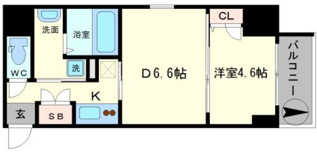 エスリード靭公園の間取り