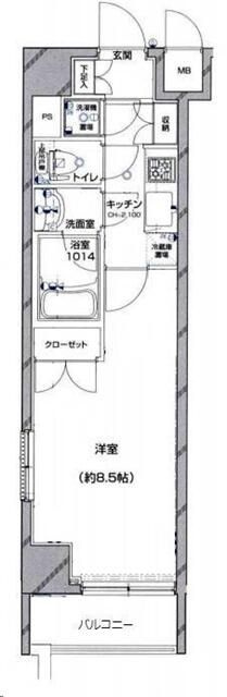パレステュディオ虎ノ門の間取り|間取りです。