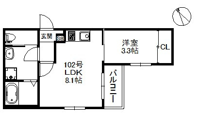BRAND　NEW　DAY　箱崎の間取り
