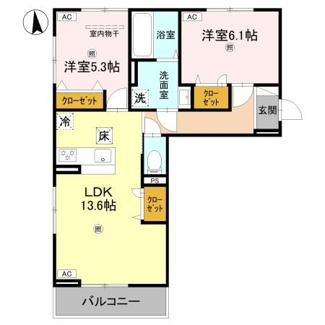 【間取り】 | ボヌール斑鳩