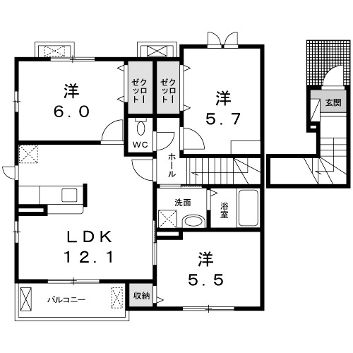 コンフォートヒルの間取り