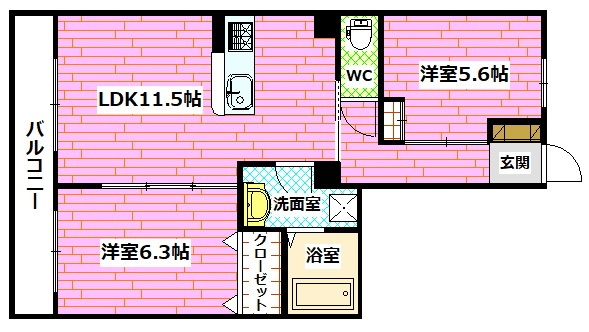 ディアヒルズの間取り