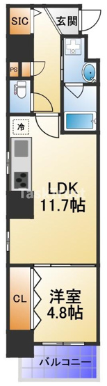 【間取り】 | ミラノ堺筋