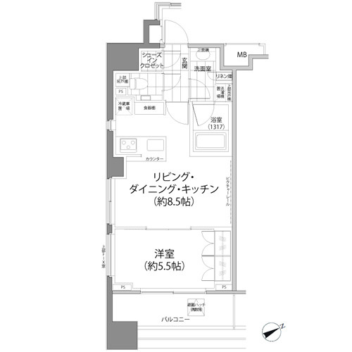 パークハビオ西新宿の間取り