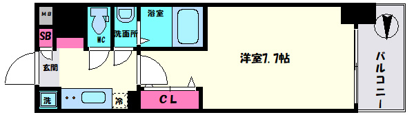 ラグゼ難波南の間取り|Luxe難波南　間取り