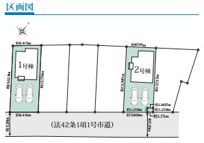 戸建 所沢市大字下富の区画図
