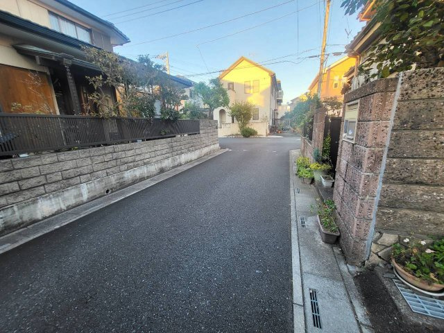 入間市野田　古家付　売地の前面道路含む現地写真