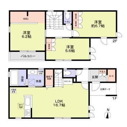 練馬区大泉学園町６丁目戸建の間取り