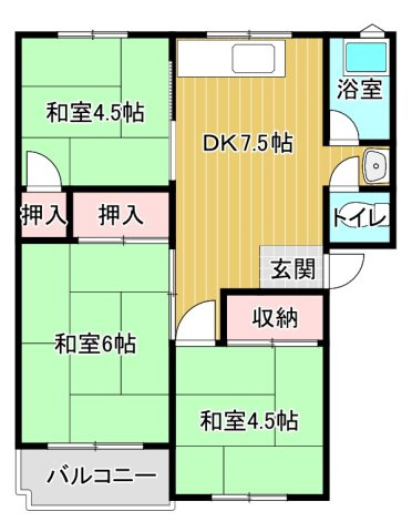 【間取り】 | サウスヒルズ由良
