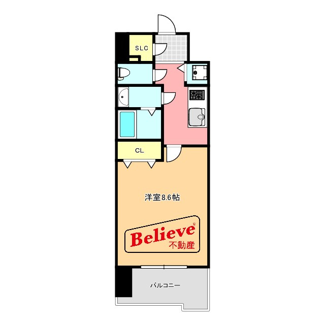 S-RESIDENCE六ツ門abreastIIの間取り