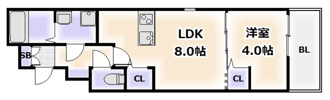 【間取り】 | ラグゼ難波南