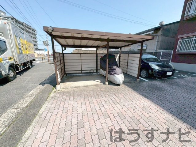サンライフ朽網の駐輪場|きれいに管理されていますね！
