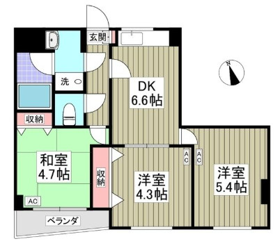【間取り】 | シャトー白鳳(シャトーハクホウ)