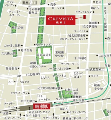 【地図】 | クレヴィスタ綾瀬Ⅱ