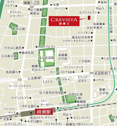 【地図】 | クレヴィスタ綾瀬Ⅱ