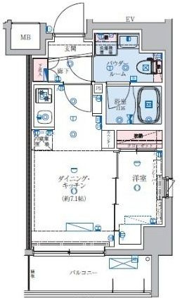 リヴシティ住吉の間取り|間取りです。