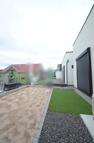 福面二丁目の庭|敷地南側に広い庭スペースがあります