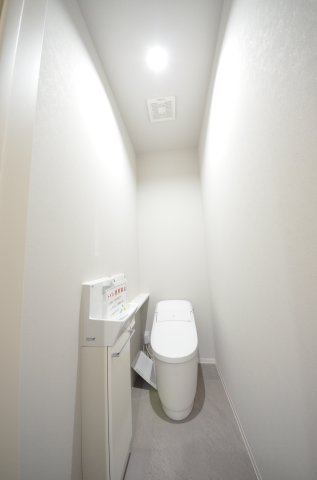 対厳山三丁目のトイレ|タンクレスの為、トイレ空間が見違えるほど広々。圧迫感がなくなり、これまで置けなかった観葉植物やインテリアを楽しめます。
