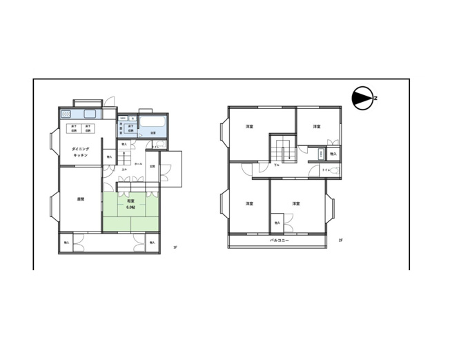 【間取り】 | 相原中古戸建 | 5つの居室とゆとりあるLDKを備えた5LDKの中古戸建。大家族や二世帯居住にも対応できる余裕の間取りです。生活時間の異なるご家族にも配慮した動線で、それぞれの暮らし方に柔軟に対応します。