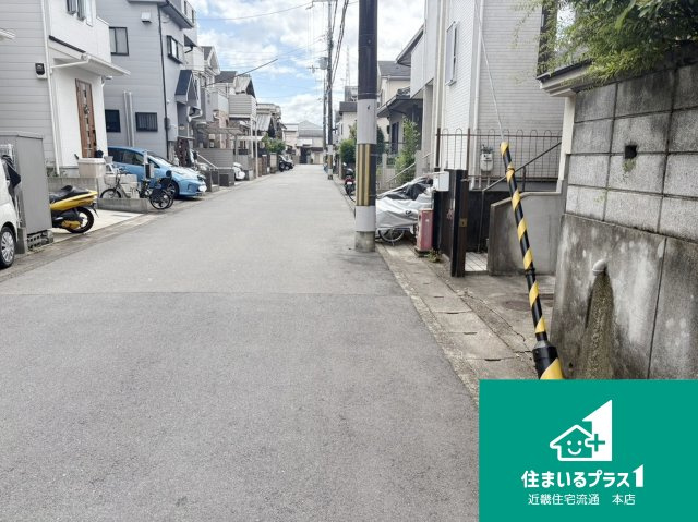 ■京都市伏見区羽束師鴨川町■土地■の前面道路含む現地写真|道路幅約6M