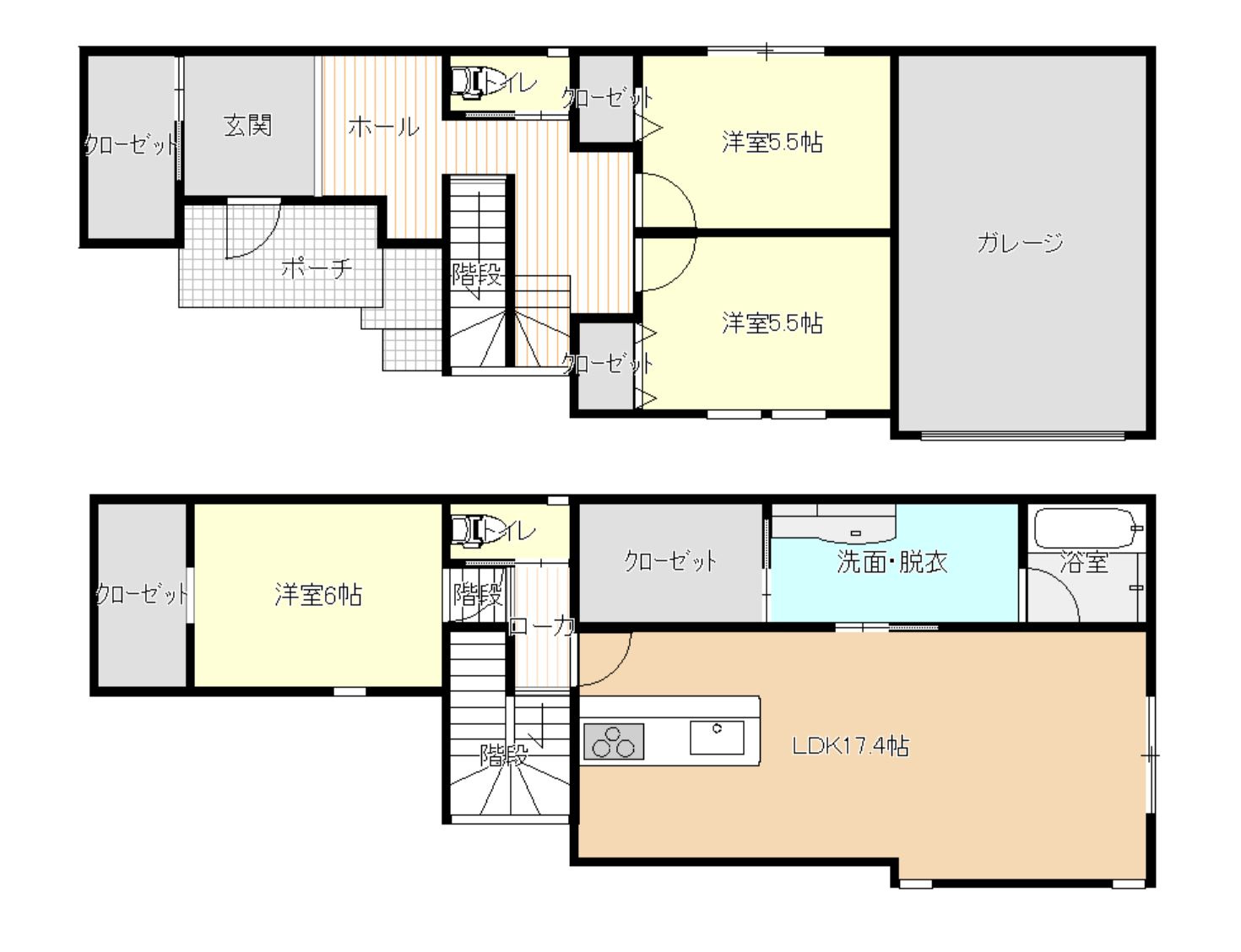 中山西二丁目の間取り|JR矢賀駅徒歩17分の平地
駐車は2台可能です