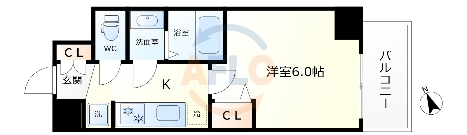 プレサンス海老江ジャルダンの間取り|プレサンス海老江ジャルダン　開放感のある間取り