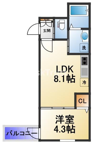 【間取り】 | F asecia 城北公園通