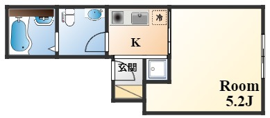 神戸市中央区坂口通６丁目の賃貸マンションの間取り