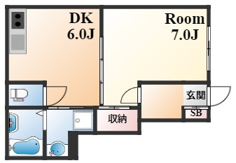 神戸市東灘区魚崎南町７丁目の賃貸マンションの間取り