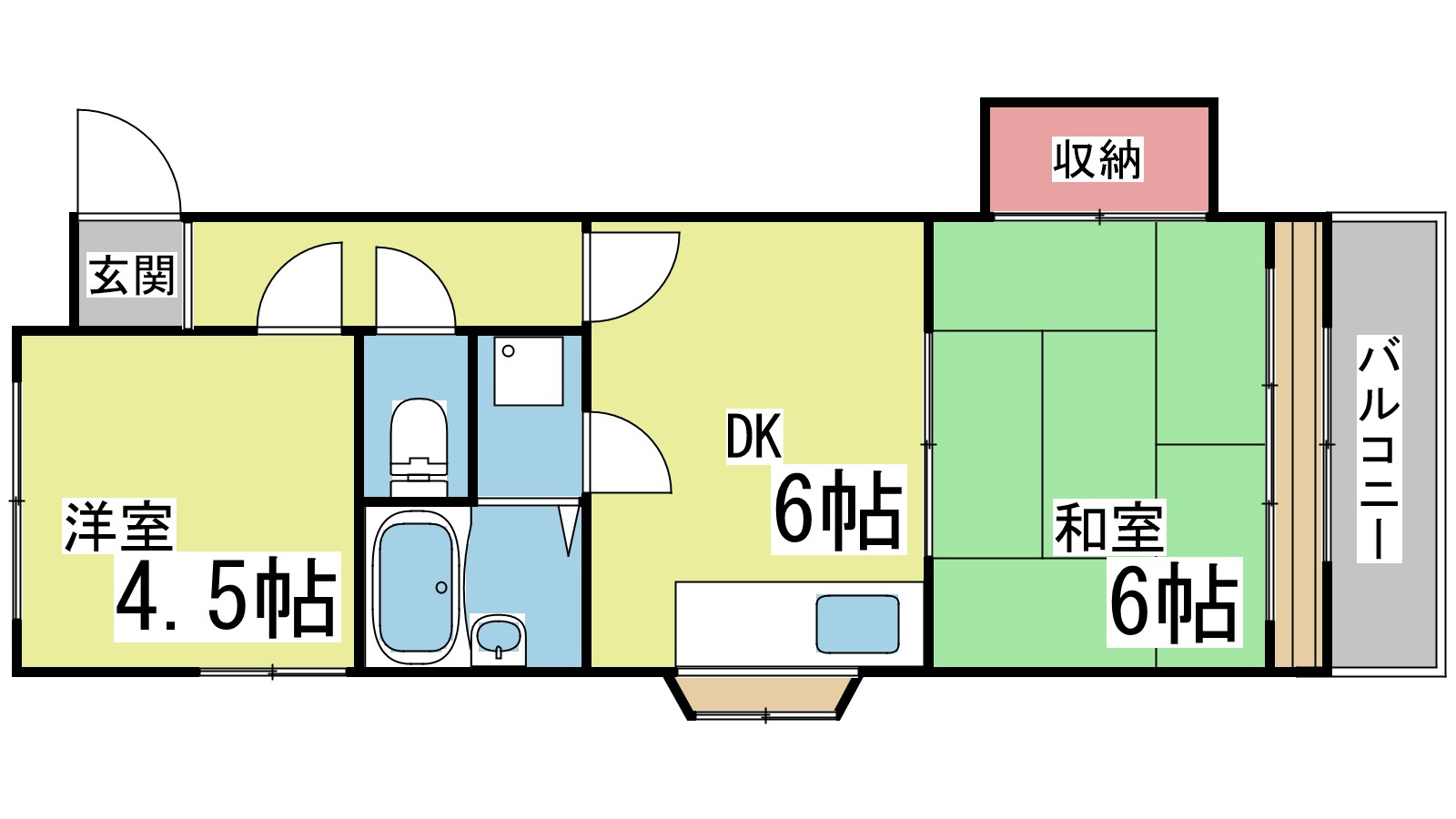 神戸市灘区大石東町２丁目の賃貸マンションの間取り