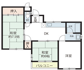 神戸市東灘区魚崎北町６丁目の賃貸マンションの間取り