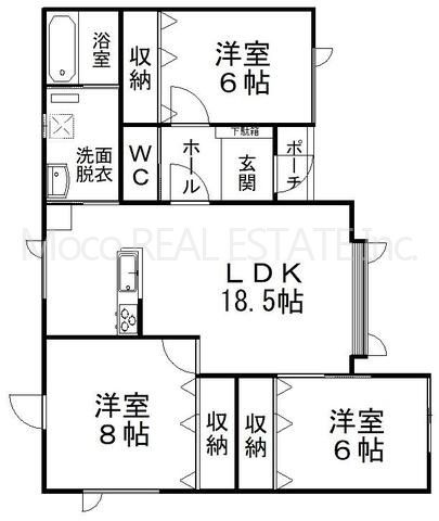 【間取り】 | 北見市小泉中古住宅