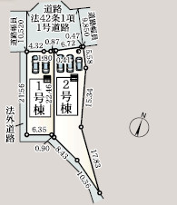 『八王子市新築戸建て』八王子市下恩方町678-1【仲介手数料無料】　３７期の区画図|～仲介手数料無料☆八王子ひなた不動産～八王子市下恩方町　新築戸建て
