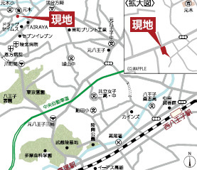 『八王子市新築戸建て』八王子市下恩方町678-1【仲介手数料無料】　３７期の地図|～仲介手数料無料☆八王子ひなた不動産～八王子市下恩方町　新築戸建て
