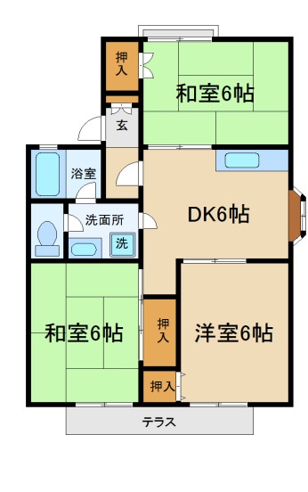 ヴィラあかねFの間取り