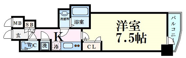 アドバンス心斎橋ラシュレⅡ