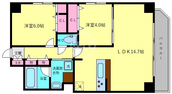 デレクト・ビュー上町台　中央小学校区の間取り|デレクト・ビュー上町台　間取り
