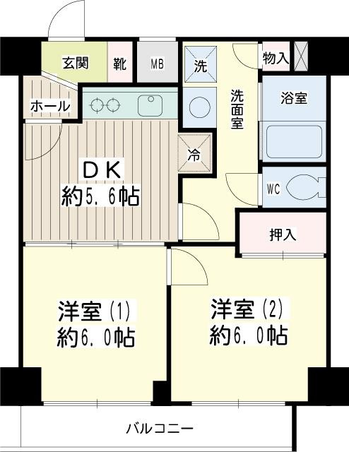 ベルメゾンヒカリ の間取り|間取りです。