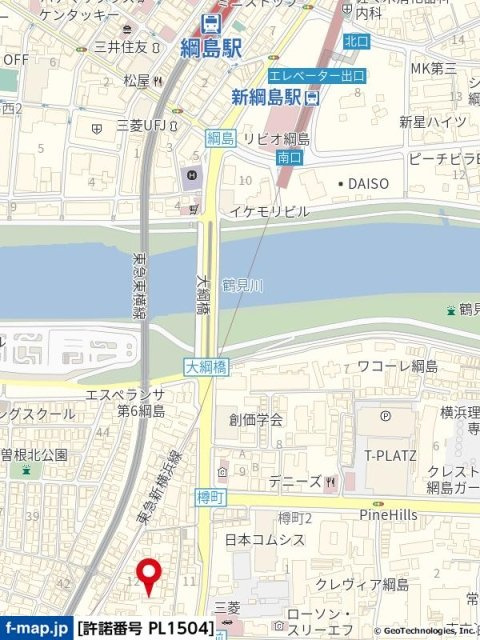 スカイコート綱島第３の地図