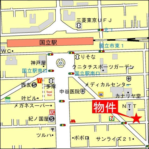 グランフォルム国立の地図