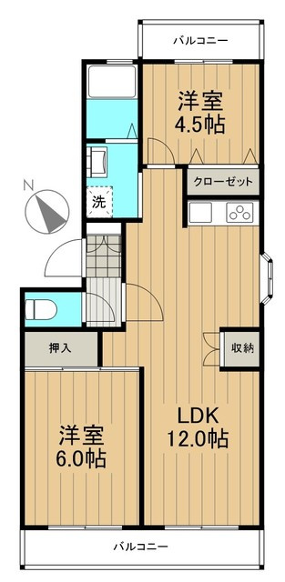 プライムガーデンＭＴ１号棟の間取り